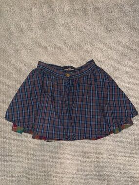 Vintage Guess Plaid Mini Skirt - Navy and Red